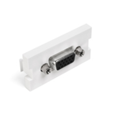 LEVITON WALLPLATES MOS 1U HD15 FTHRU WH 41293-HDW